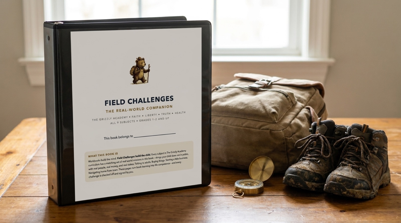 Field Challenges homeschool binder